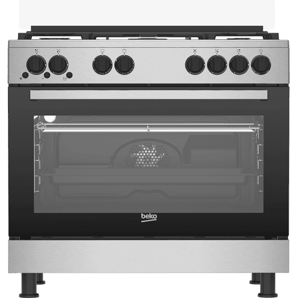 cuisinière beko 5 feux 90X60 inox